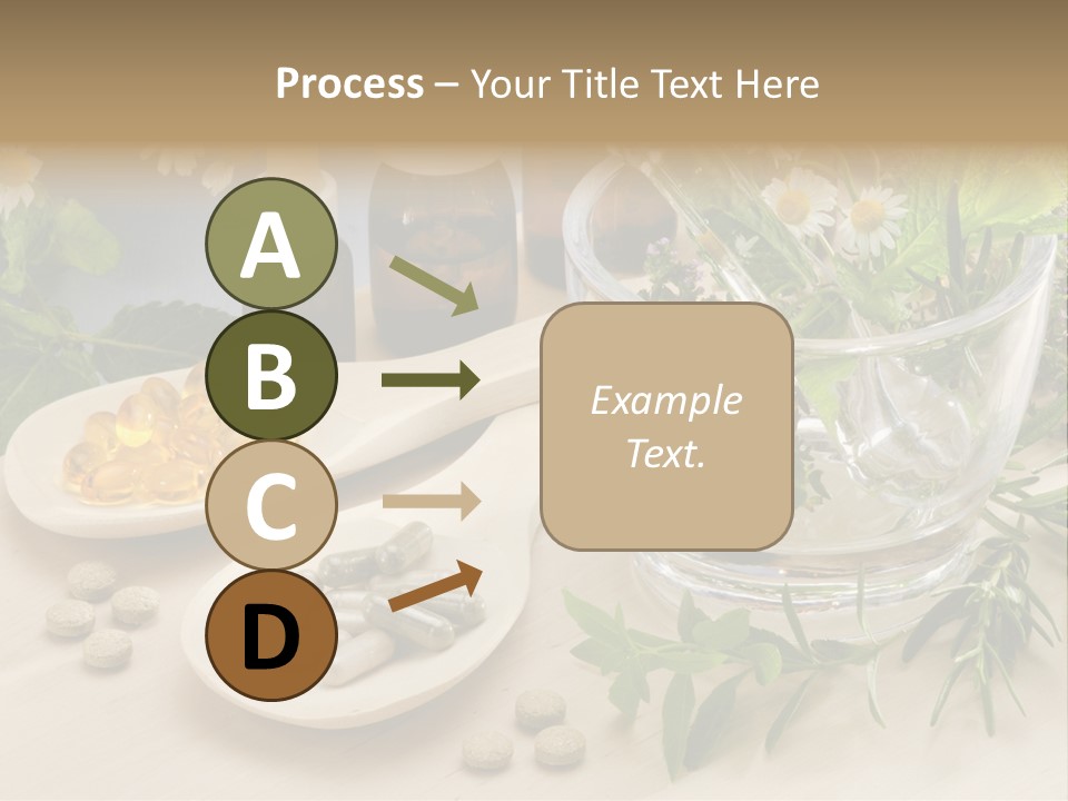Pestle Health Care Herbal Supplement PowerPoint Template