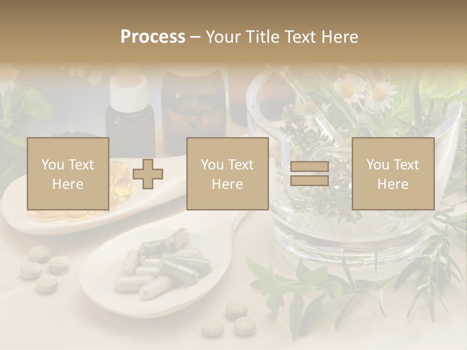 Pestle Health Care Herbal Supplement PowerPoint Template