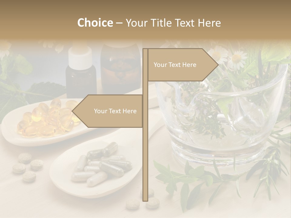 Pestle Health Care Herbal Supplement PowerPoint Template