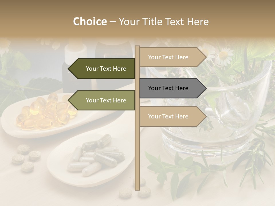 Pestle Health Care Herbal Supplement PowerPoint Template