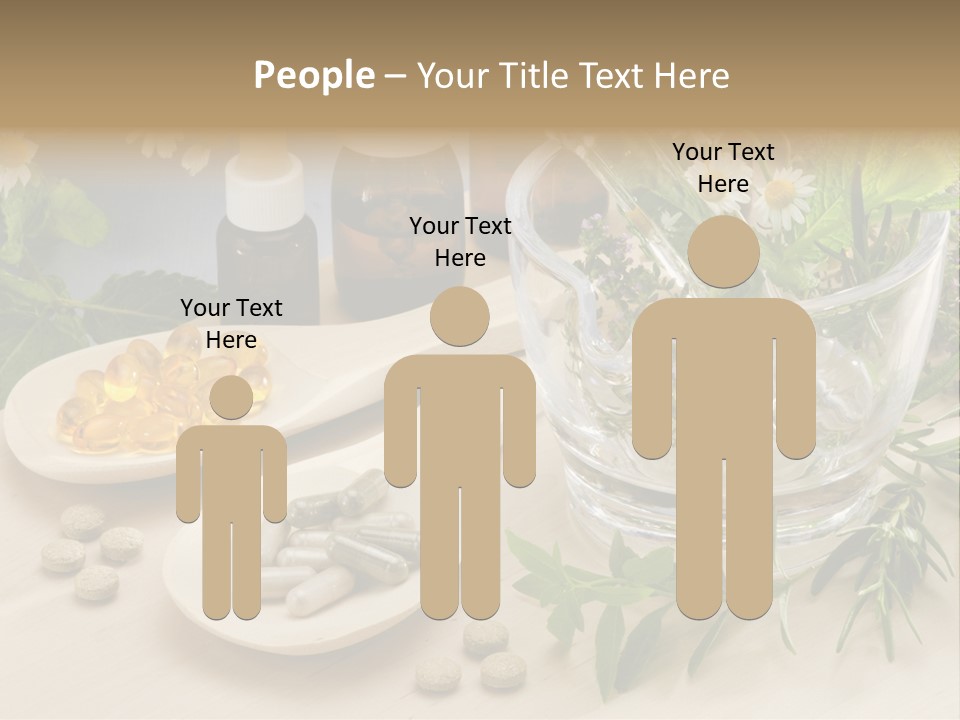 Pestle Health Care Herbal Supplement PowerPoint Template