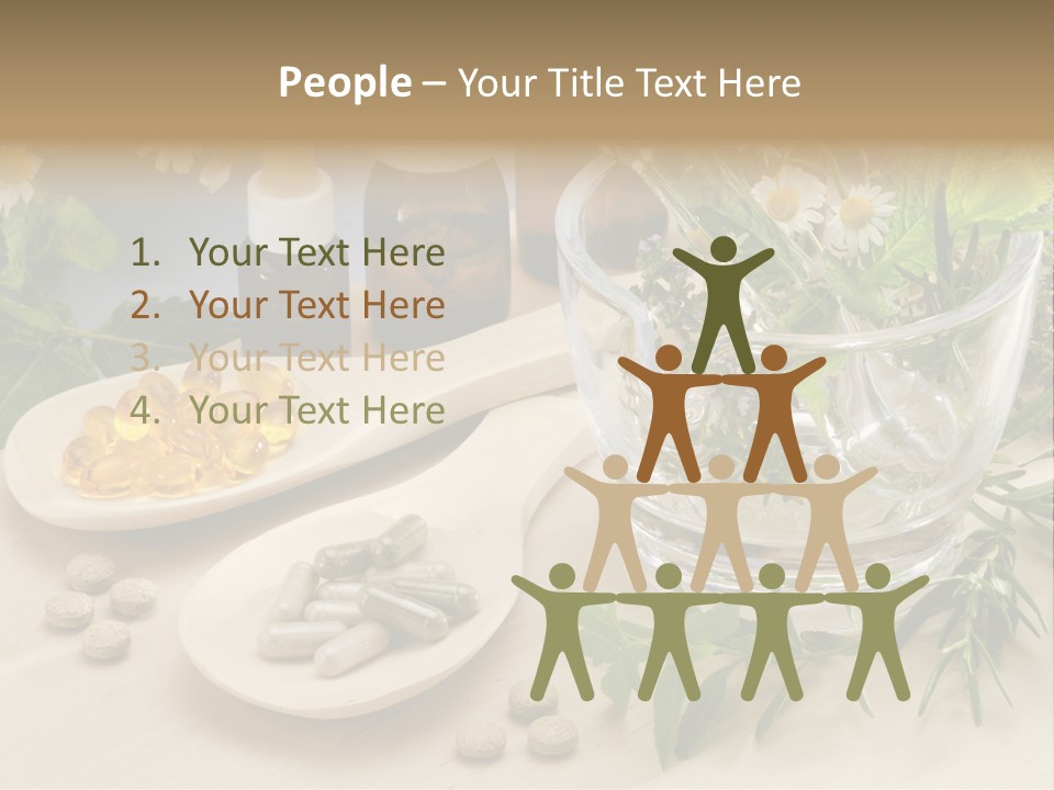 Pestle Health Care Herbal Supplement PowerPoint Template