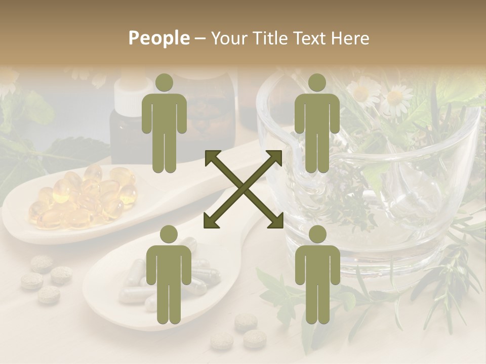 Pestle Health Care Herbal Supplement PowerPoint Template