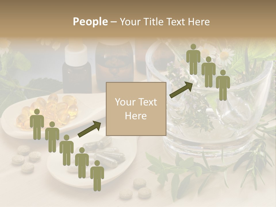 Pestle Health Care Herbal Supplement PowerPoint Template