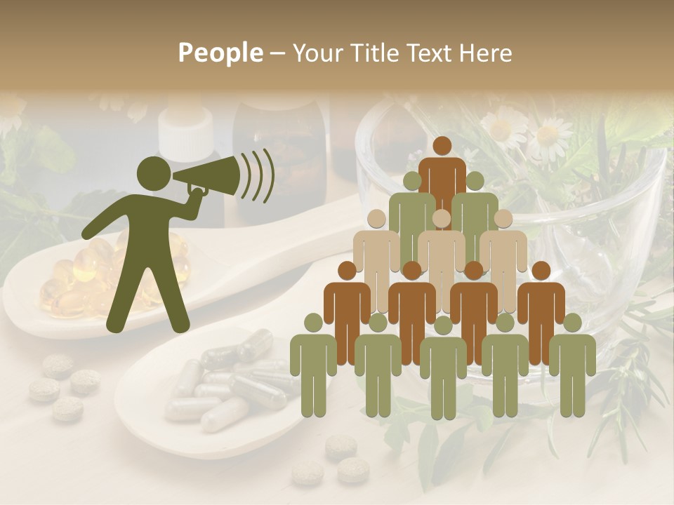 Pestle Health Care Herbal Supplement PowerPoint Template