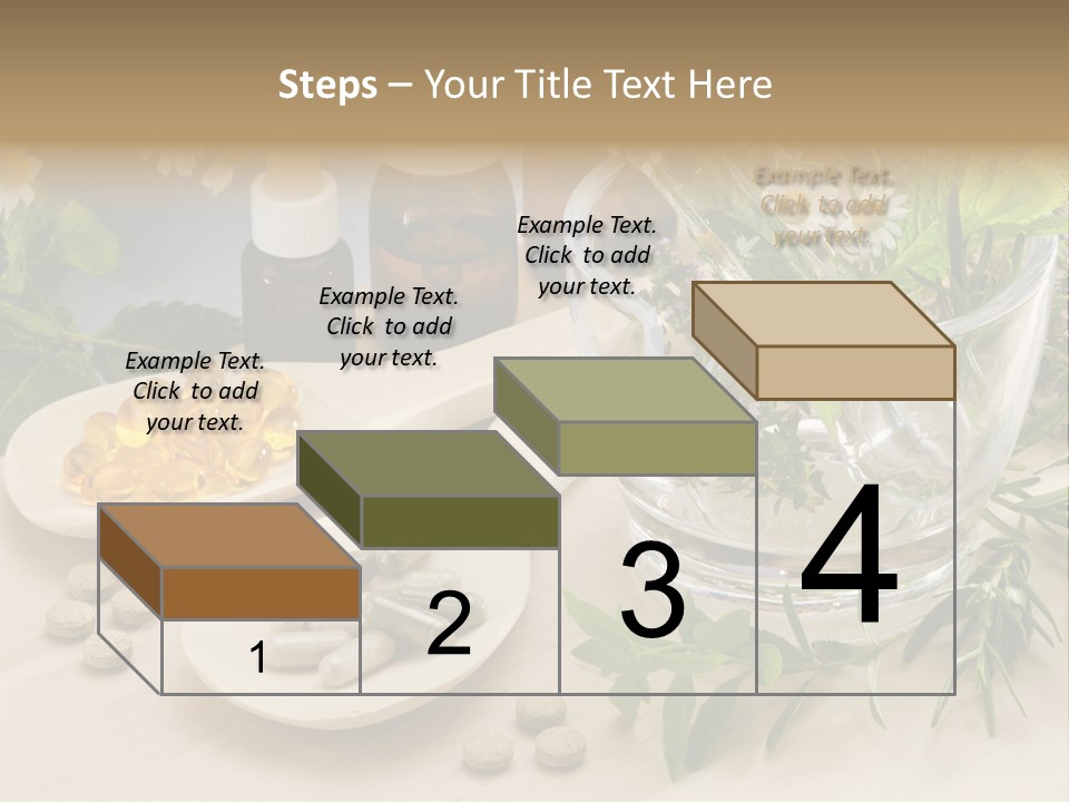 Pestle Health Care Herbal Supplement PowerPoint Template