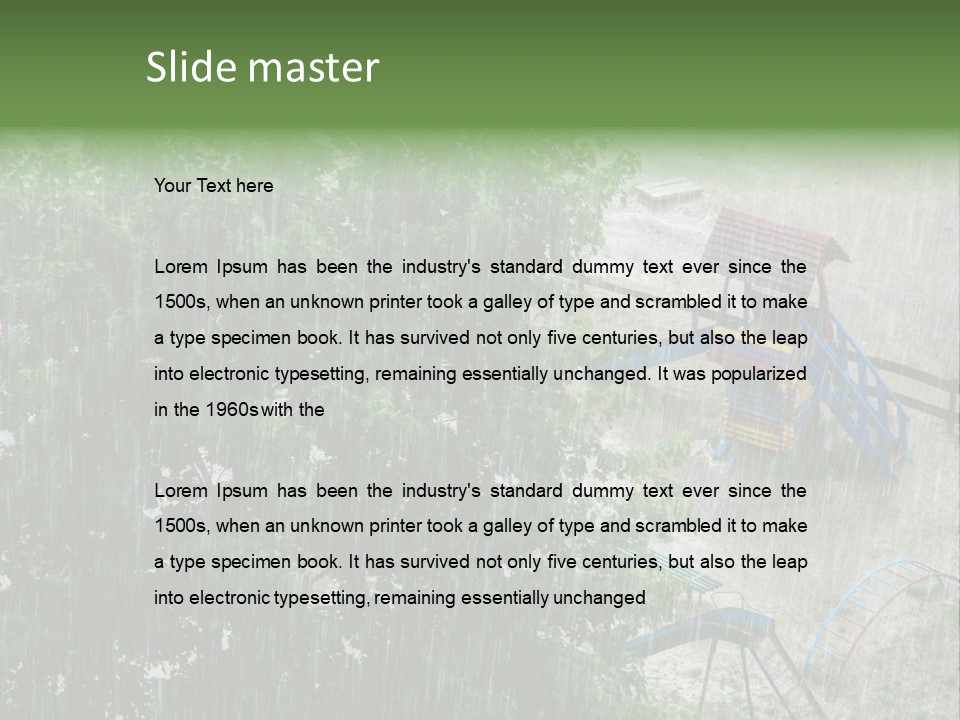 Wet Downpour Ground PowerPoint Template