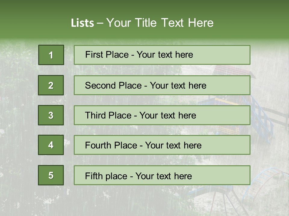 Wet Downpour Ground PowerPoint Template