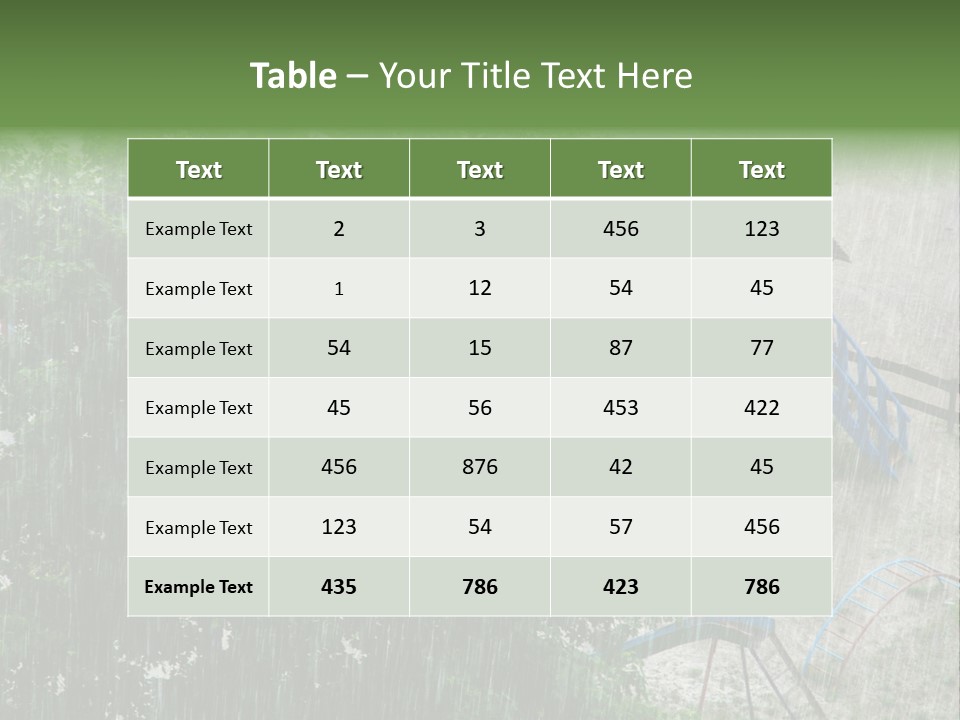 Wet Downpour Ground PowerPoint Template