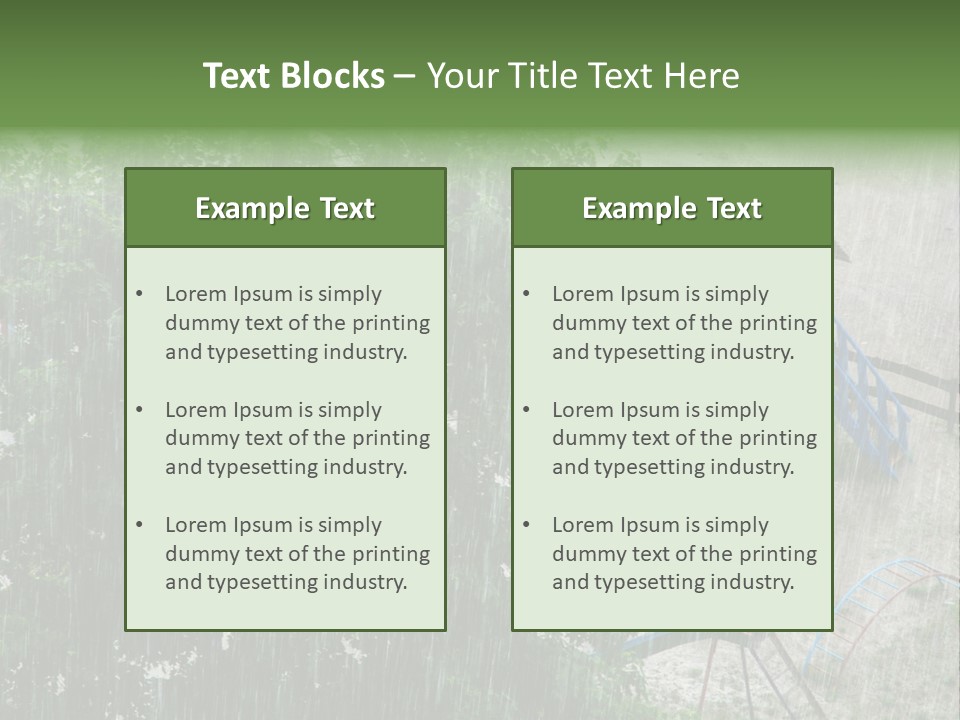 Wet Downpour Ground PowerPoint Template