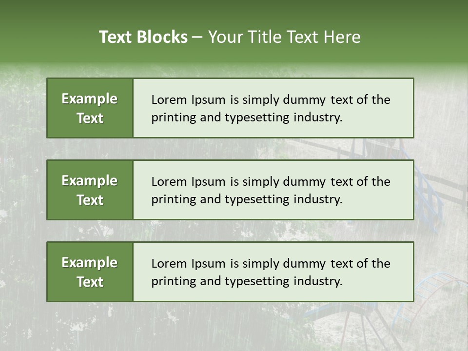 Wet Downpour Ground PowerPoint Template
