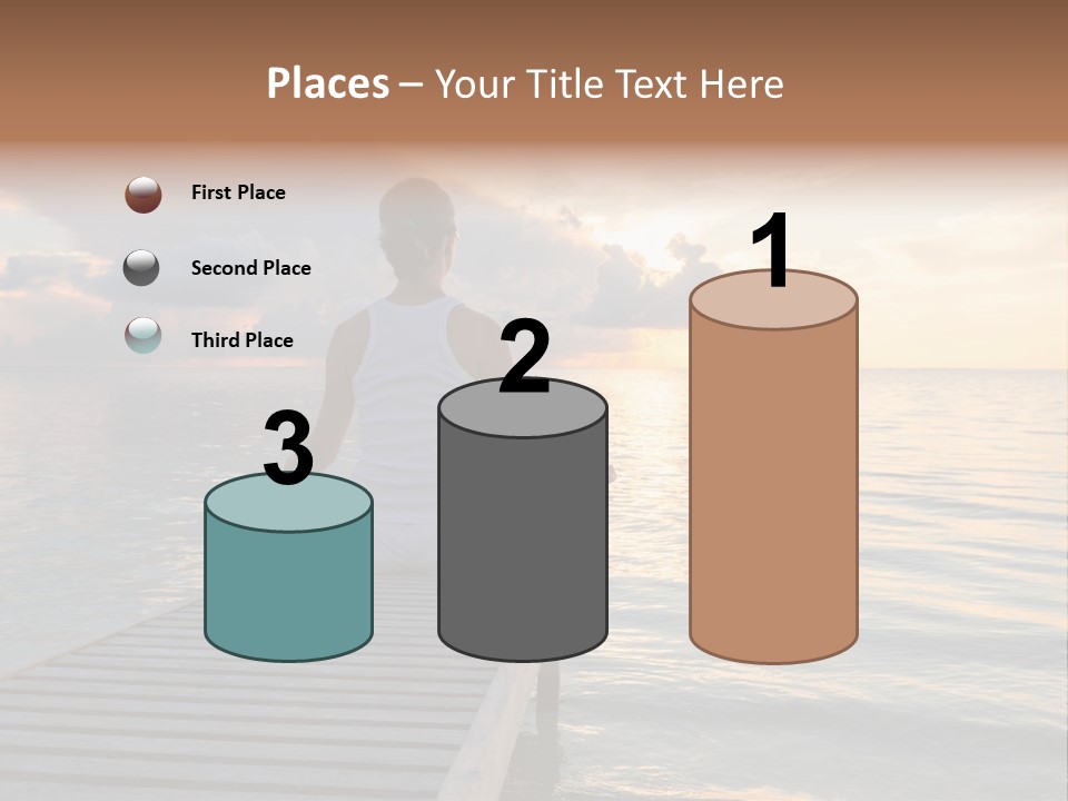 Silhouette Fitness Maldives PowerPoint Template