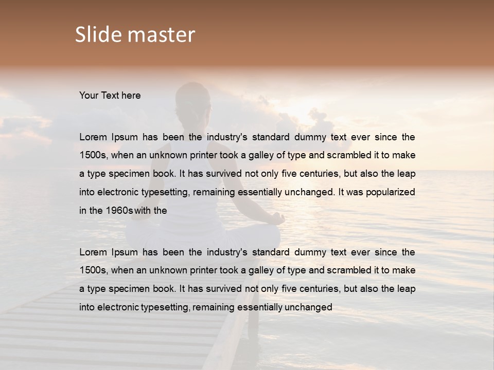 Silhouette Fitness Maldives PowerPoint Template