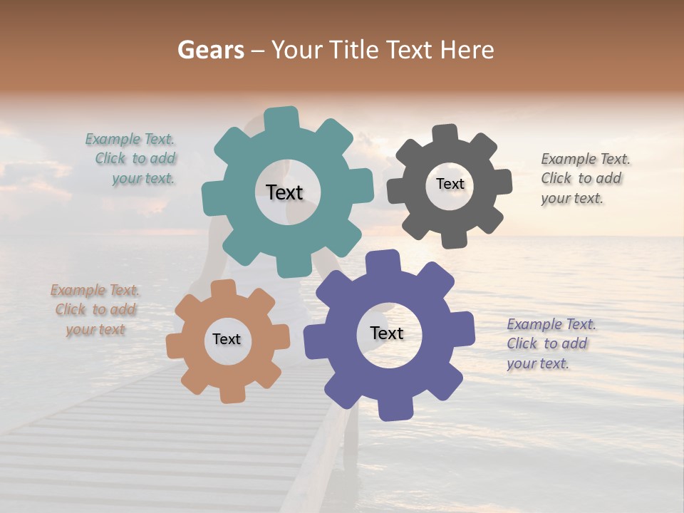 Silhouette Fitness Maldives PowerPoint Template