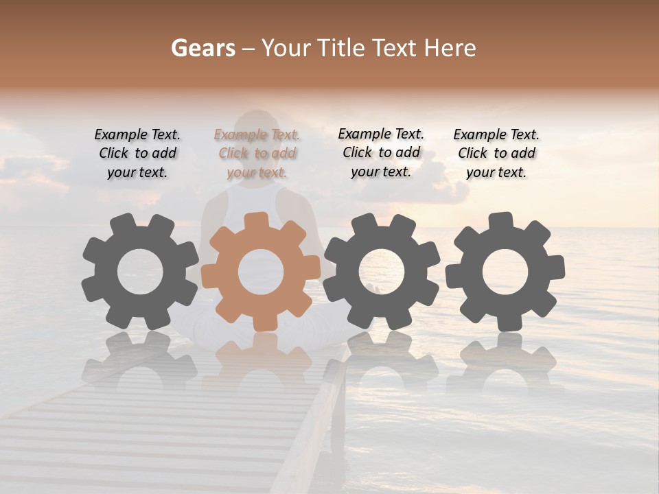 Silhouette Fitness Maldives PowerPoint Template