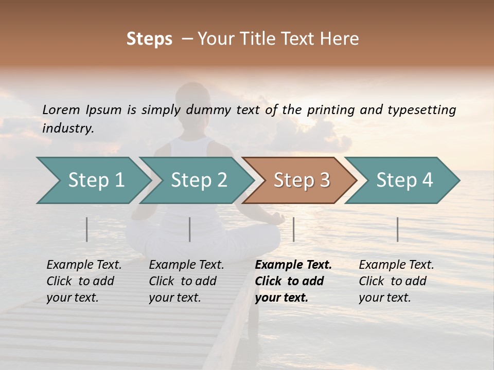 Silhouette Fitness Maldives PowerPoint Template