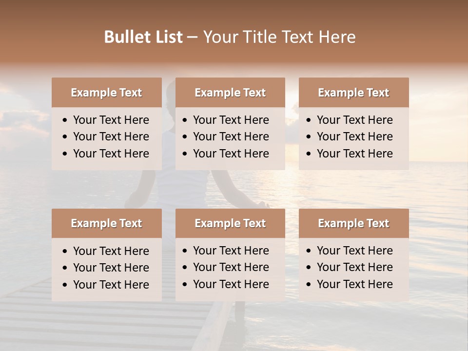 Silhouette Fitness Maldives PowerPoint Template
