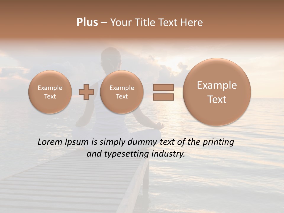 Silhouette Fitness Maldives PowerPoint Template