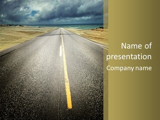 Dramatic Cloudscape Route PowerPoint Template