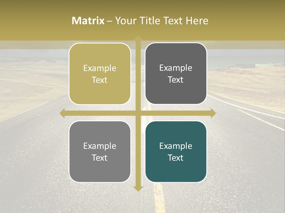 Dramatic Cloudscape Route PowerPoint Template