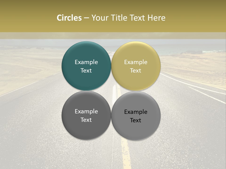 Dramatic Cloudscape Route PowerPoint Template