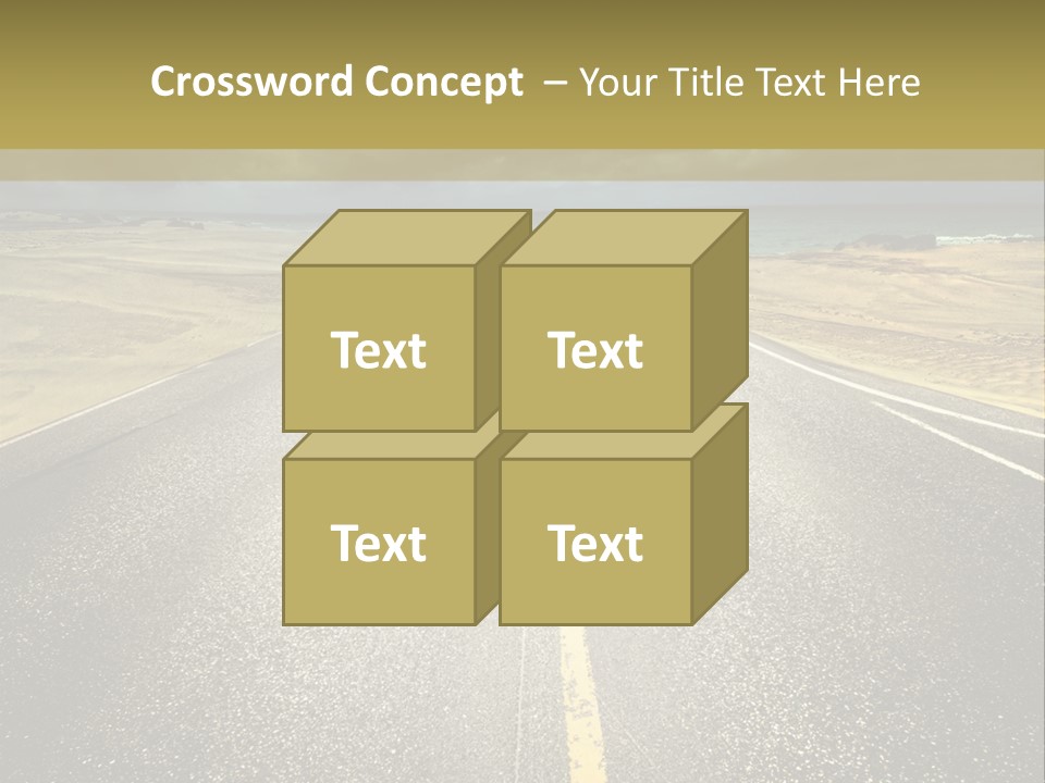 Dramatic Cloudscape Route PowerPoint Template