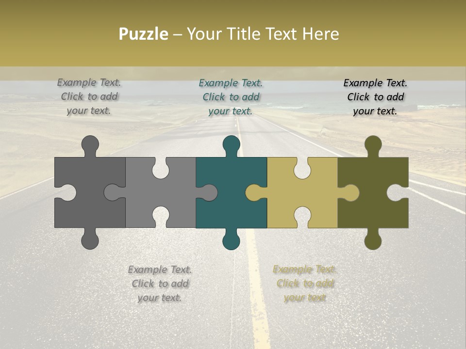 Dramatic Cloudscape Route PowerPoint Template