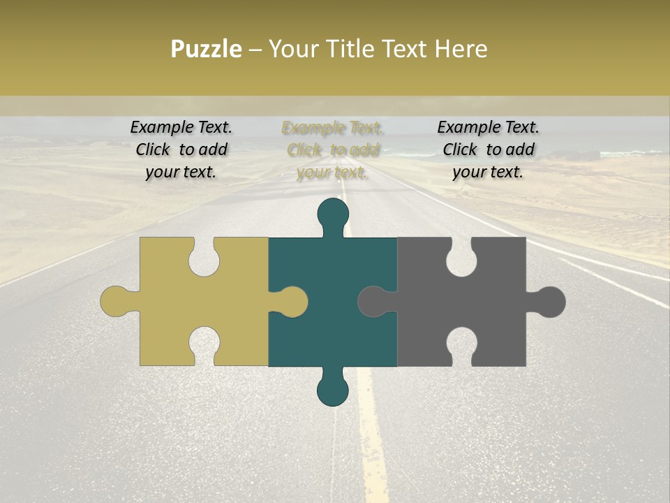 Dramatic Cloudscape Route PowerPoint Template