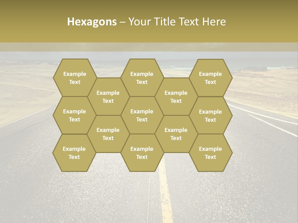 Dramatic Cloudscape Route PowerPoint Template