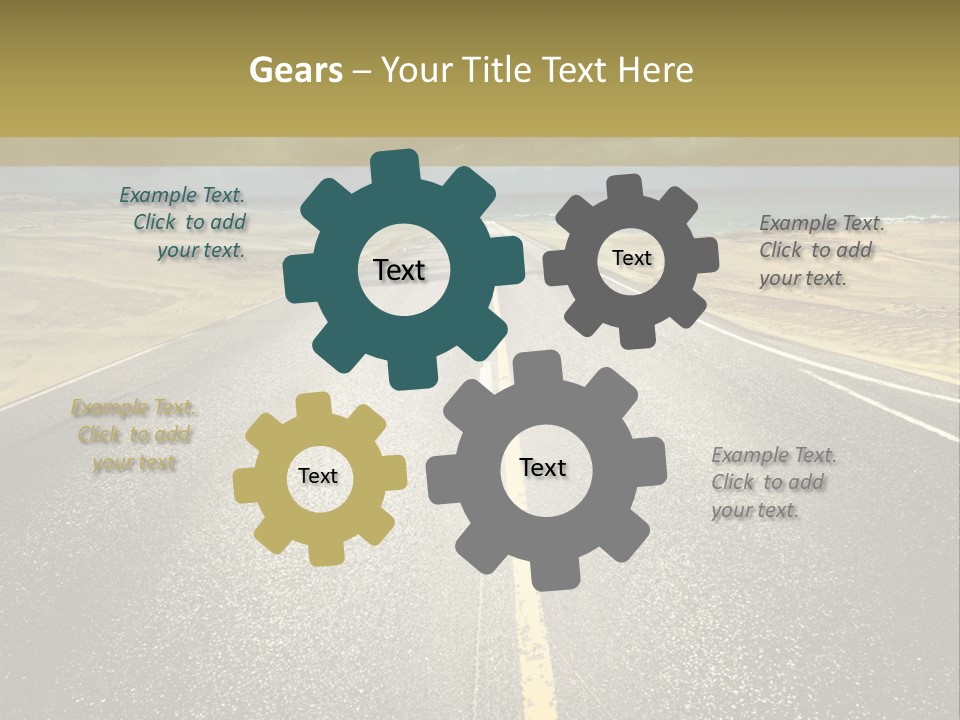 Dramatic Cloudscape Route PowerPoint Template