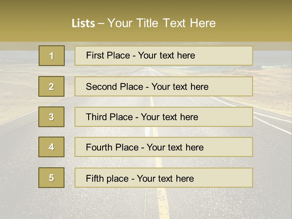 Dramatic Cloudscape Route PowerPoint Template