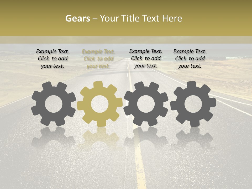 Dramatic Cloudscape Route PowerPoint Template