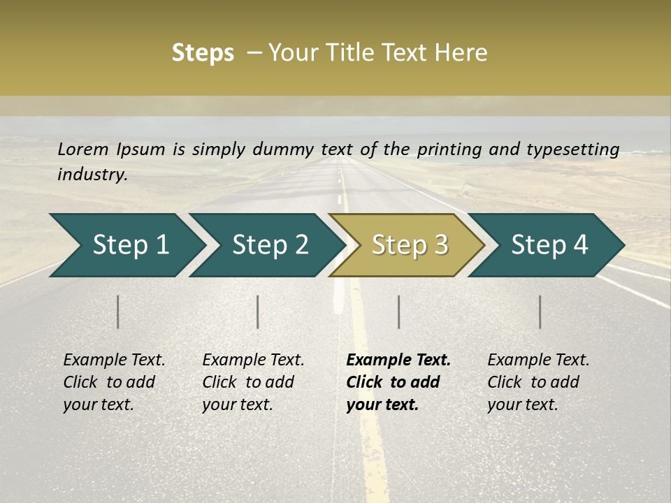 Dramatic Cloudscape Route PowerPoint Template