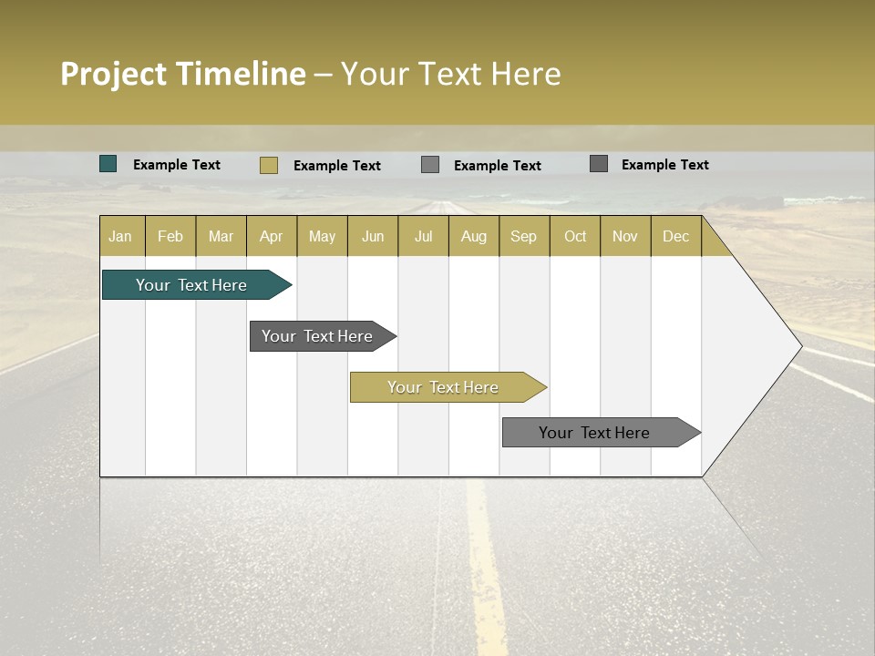 Dramatic Cloudscape Route PowerPoint Template