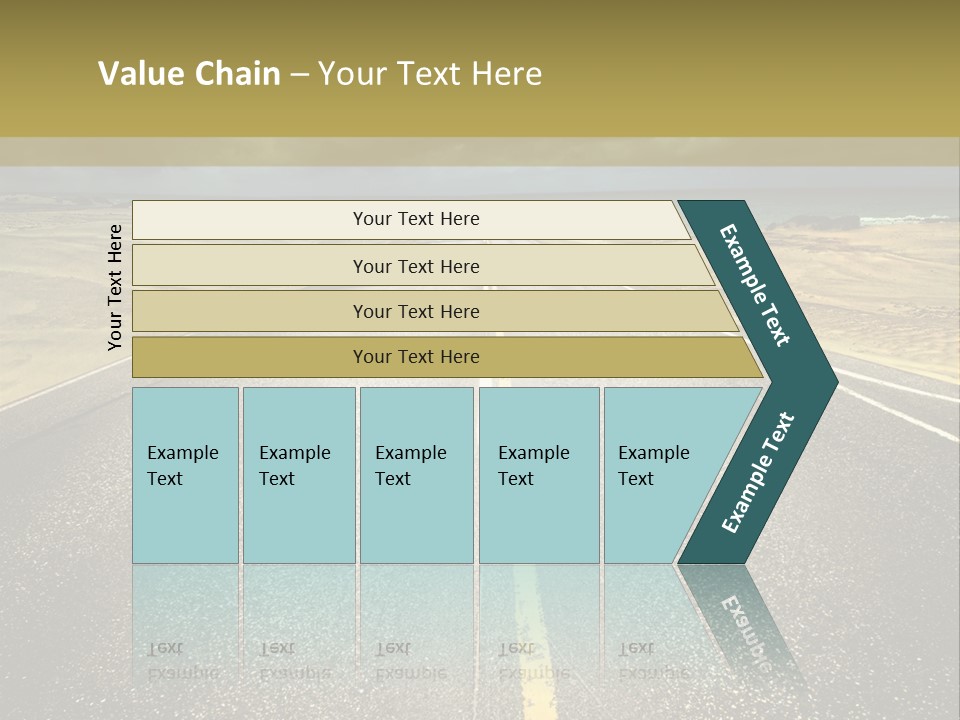 Dramatic Cloudscape Route PowerPoint Template