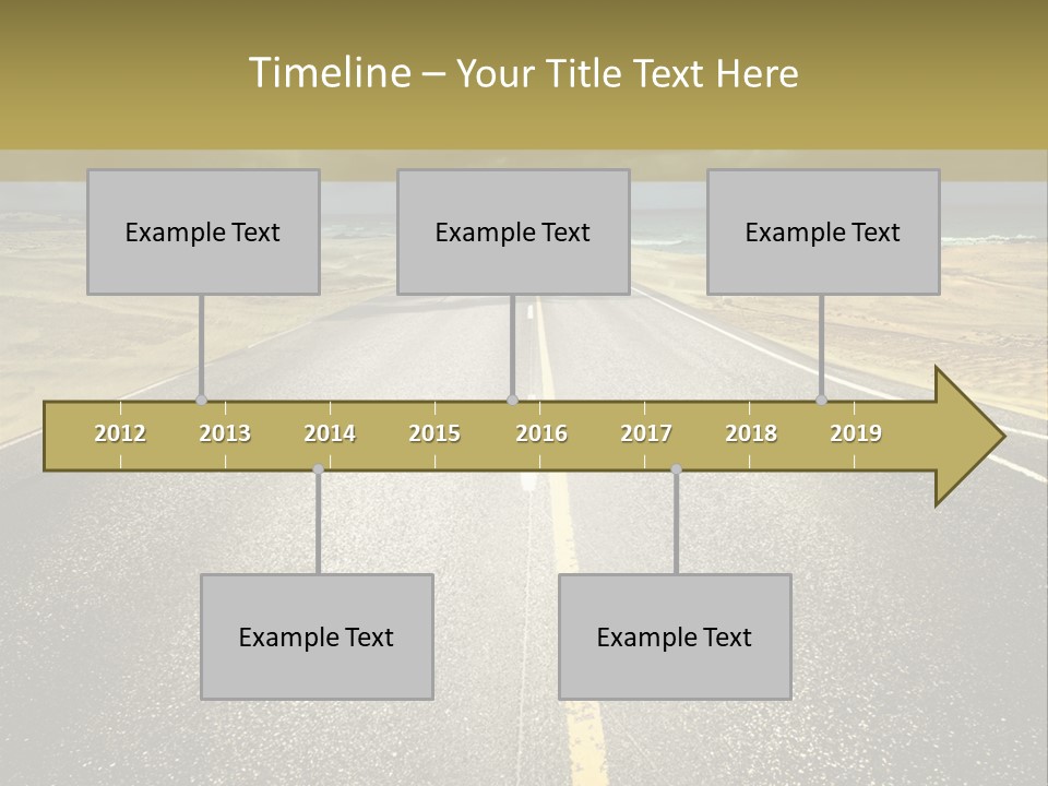 Dramatic Cloudscape Route PowerPoint Template