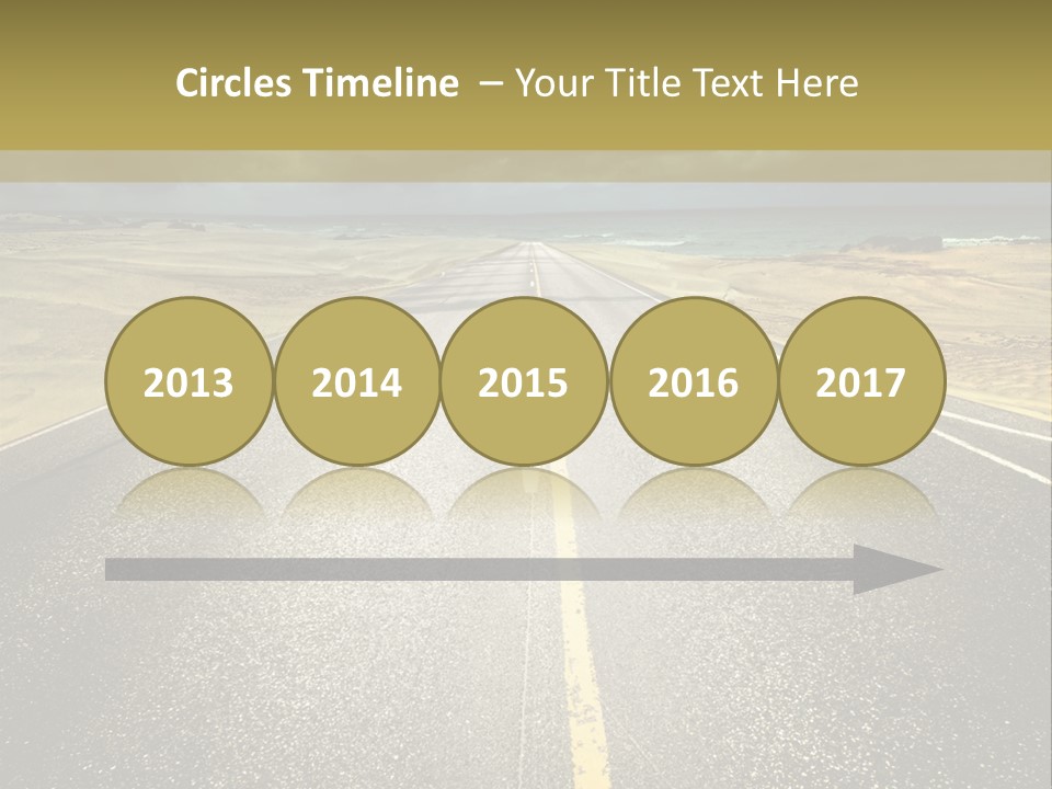 Dramatic Cloudscape Route PowerPoint Template