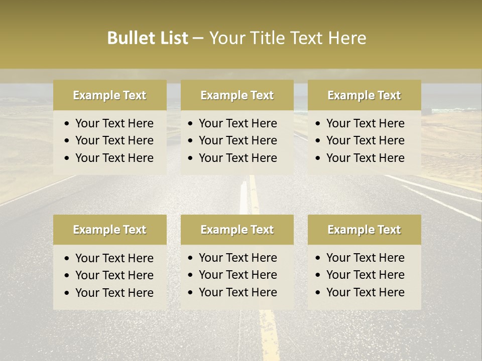 Dramatic Cloudscape Route PowerPoint Template