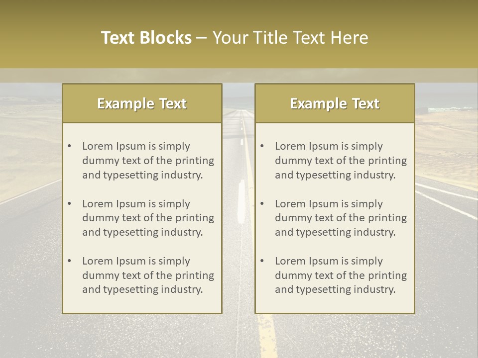 Dramatic Cloudscape Route PowerPoint Template