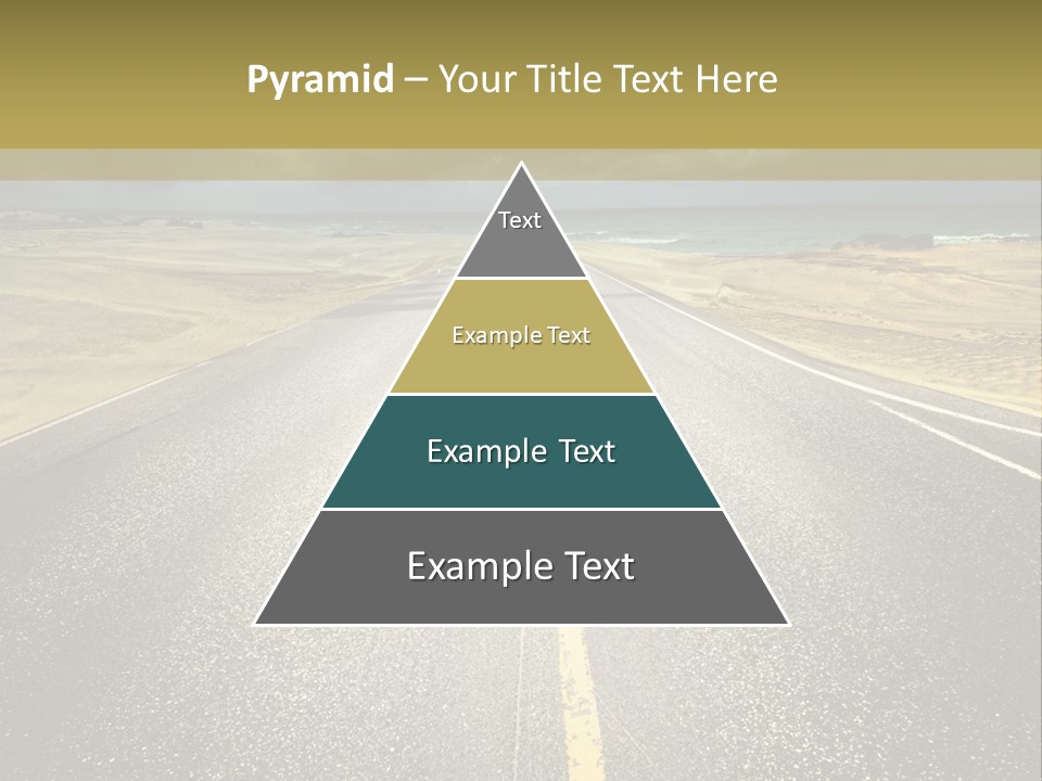 Dramatic Cloudscape Route PowerPoint Template