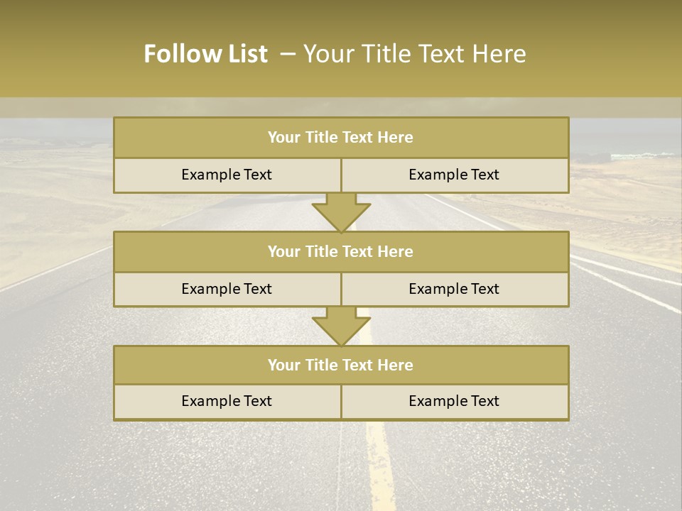 Dramatic Cloudscape Route PowerPoint Template
