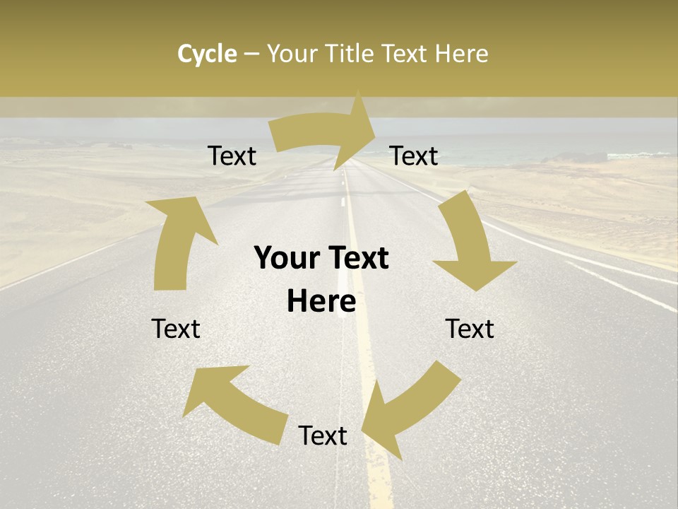 Dramatic Cloudscape Route PowerPoint Template