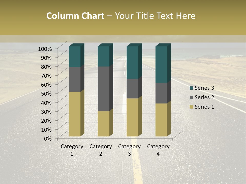 Dramatic Cloudscape Route PowerPoint Template