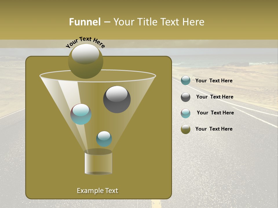 Dramatic Cloudscape Route PowerPoint Template