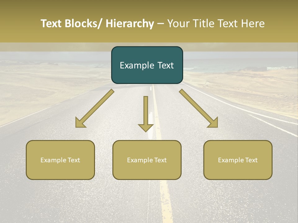 Dramatic Cloudscape Route PowerPoint Template
