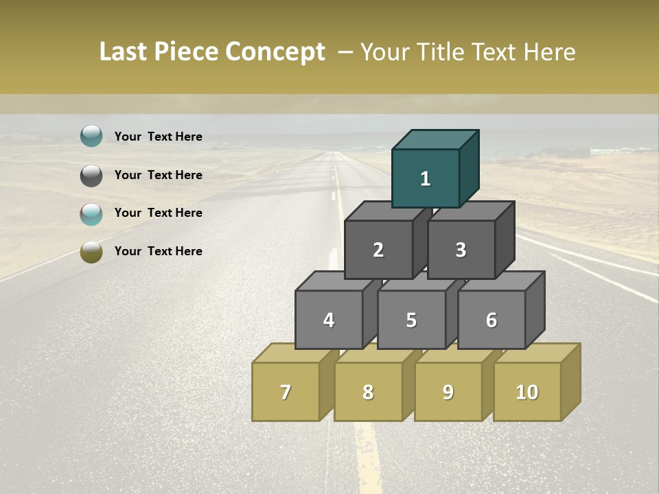 Dramatic Cloudscape Route PowerPoint Template