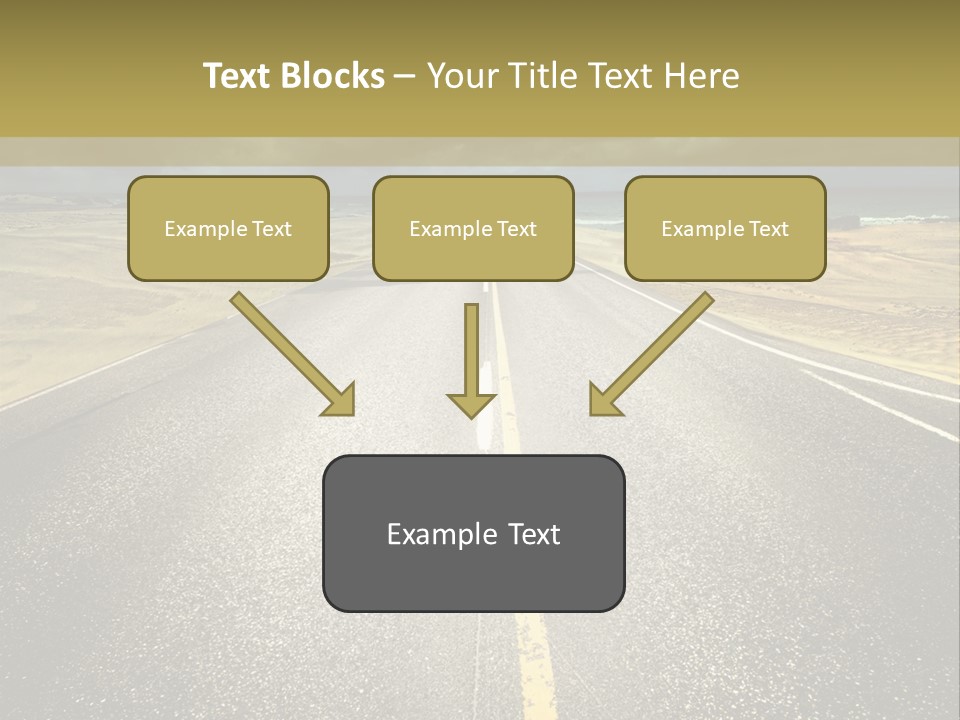 Dramatic Cloudscape Route PowerPoint Template