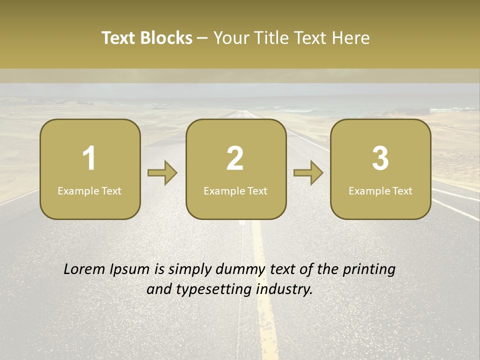 Dramatic Cloudscape Route PowerPoint Template