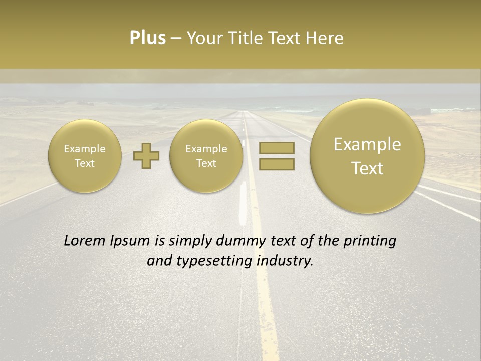 Dramatic Cloudscape Route PowerPoint Template