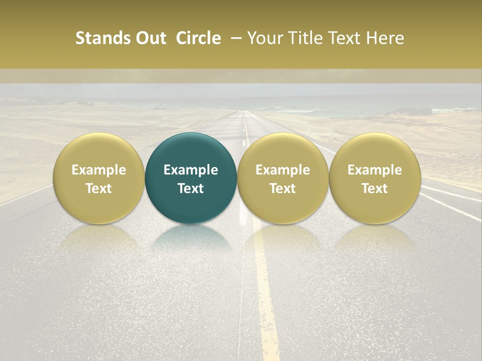 Dramatic Cloudscape Route PowerPoint Template